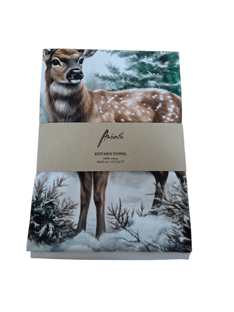 Nieuw, Keukendoek van Ambiente, Winter stag white, 50x70cm, Ambiente, Nieuw, Info@ambiente.eu, Laan De Wijze 19, 5835 DS Beugen