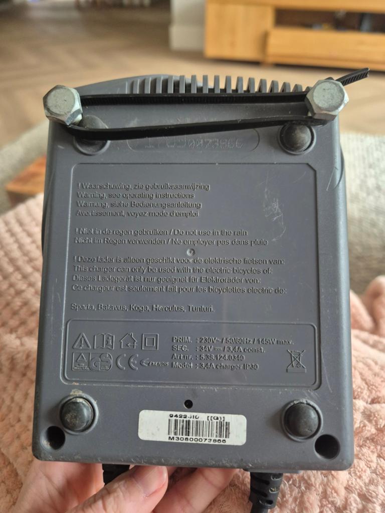 Gebruikte oplader e-bike sparta te koop, Ophalen of Verzenden