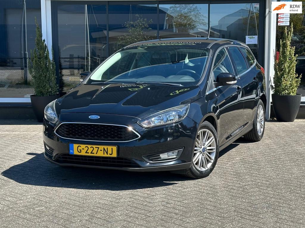 Ford Focus Wagon 1.0 Lease Edition / Airco / Lage km stand, 125 pk, Gebruikt, Euro 6, Zwart