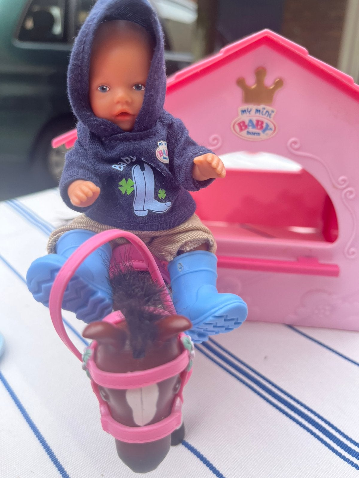 Mini baby born + paard in stal, Ophalen, Babypop