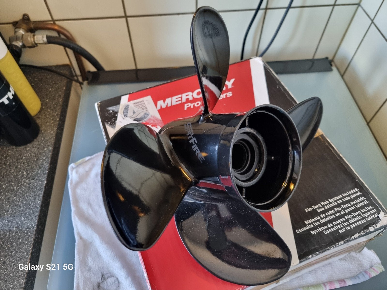 Mercury spitfire propeller/schroef 10.1x15 4 blads, Ophalen, Nieuw, Motor en Techniek