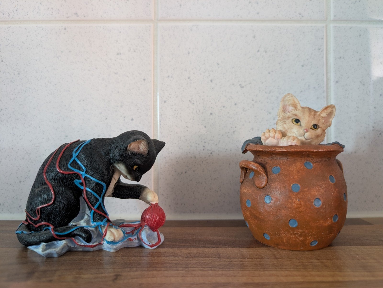 7 katten beeldjes voor €10, Verzamelen, Ophalen, Gebruikt, Hond of Kat, Beeldje of Figuurtje
