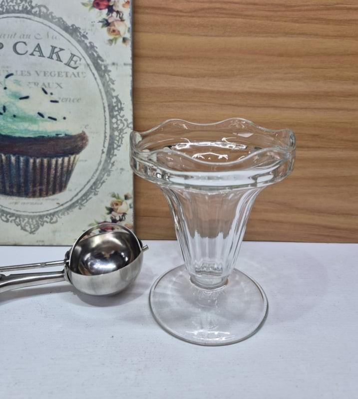 Vintage Franse ijscoupe, 4 beschikbaar, Huis en Inrichting, ., Ophalen of Verzenden, Zo goed als nieuw, .