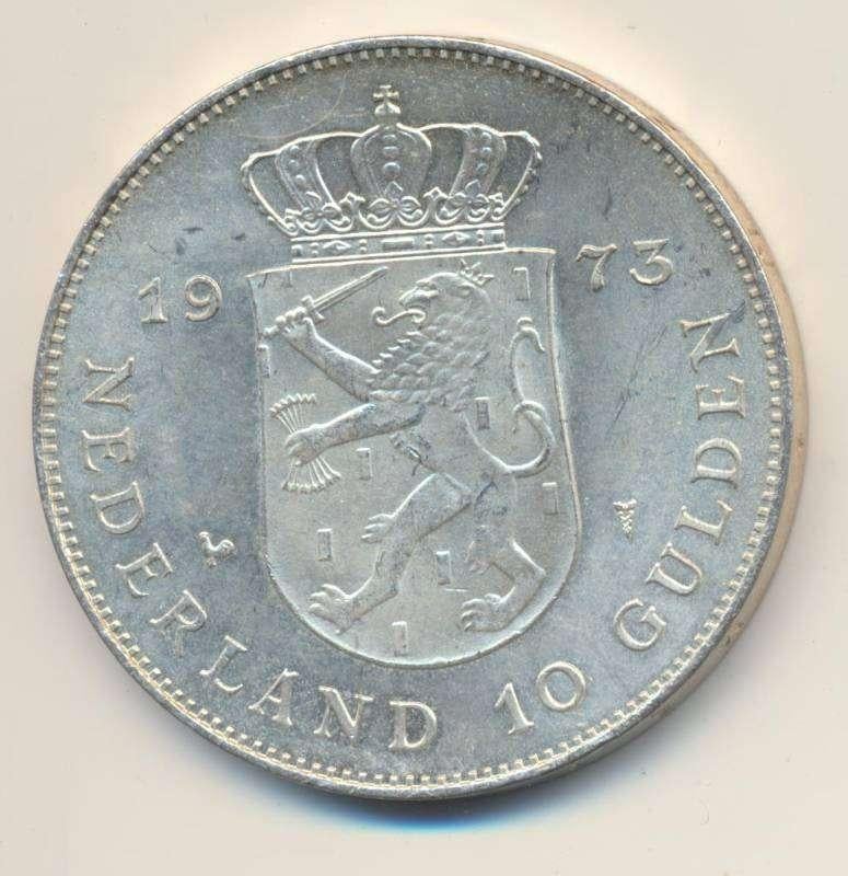 Nederland 1 kilo zilveren 10 guldenmunten 1970 en 1973, Postzegels en Munten, Munten | Nederland, Koningin Juliana, Setje, Zilver
