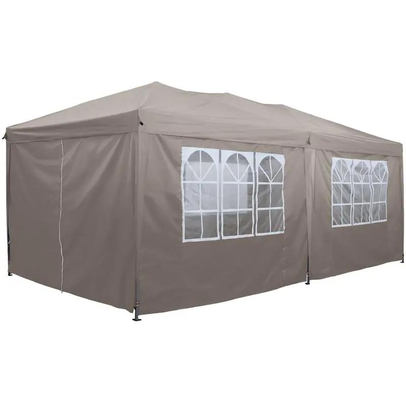 Partytent Easy Up Taupe 290x580x270 cm UV50, Tuin en Terras, Partytenten, Ophalen, Opvouwbaar, Partytent, Nieuw