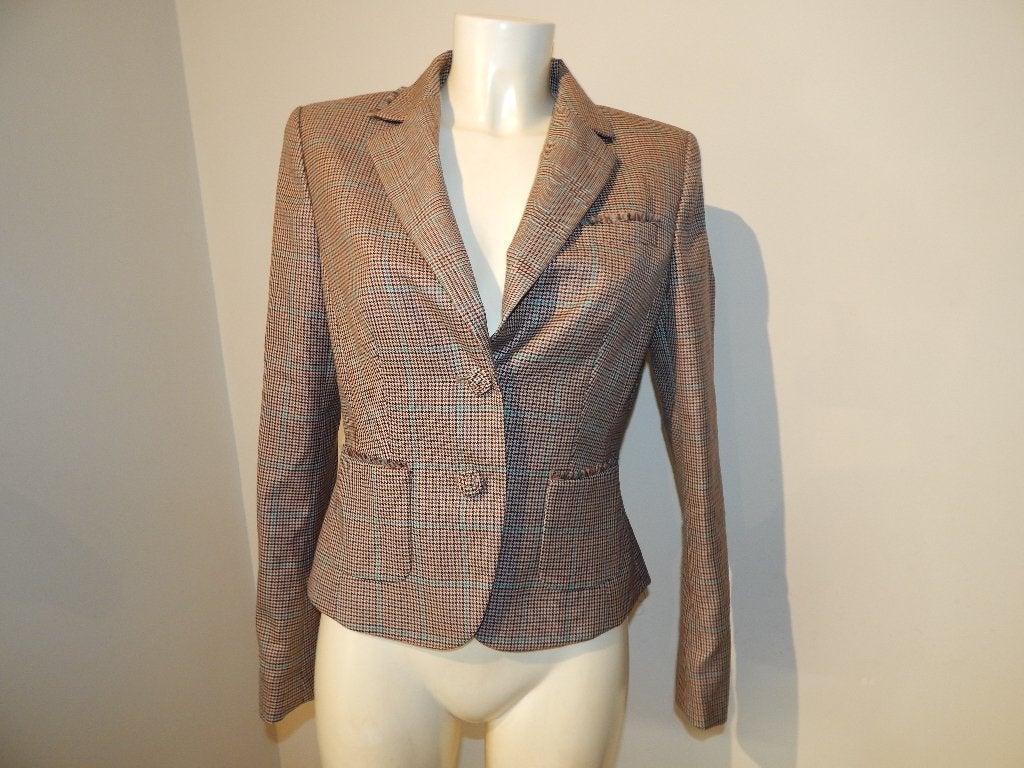 Marccain ruiten jasje blazer kleur ruwe afwerking N3/M, Maat 38/40 (M), Zo goed als nieuw, Jasje, Marccain
