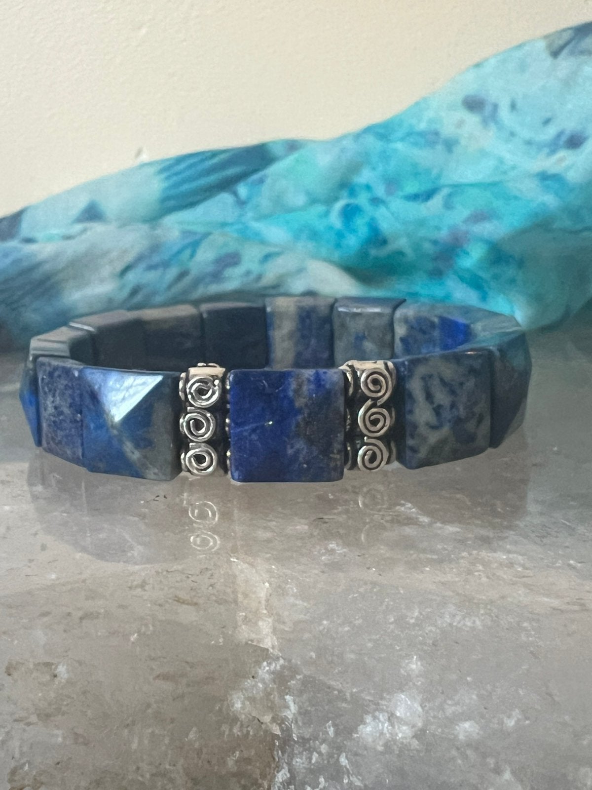Lapis lazuli zilver beschermt geluk wijsheid uniek intuïtie, Blauw, Magnolia11, Nieuw, Ophalen of Verzenden