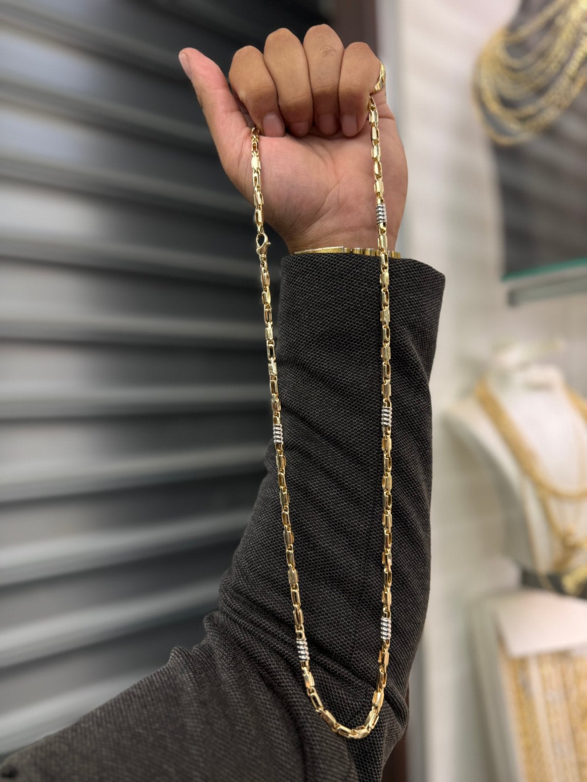 Prachtige 14k gouden massieve monte carlo ketting 74.5 gram, Sieraden, Tassen en Uiterlijk, Ophalen of Verzenden, Goud, Goud