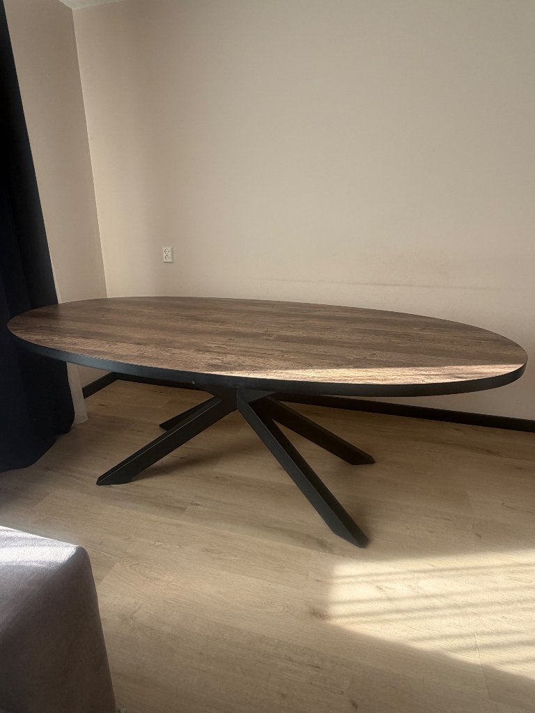 Eettafel eikenhout look, Huis en Inrichting, Tafels | Eettafels, Ophalen, 100 tot 150 cm, 200 cm of meer, Zo goed als nieuw
