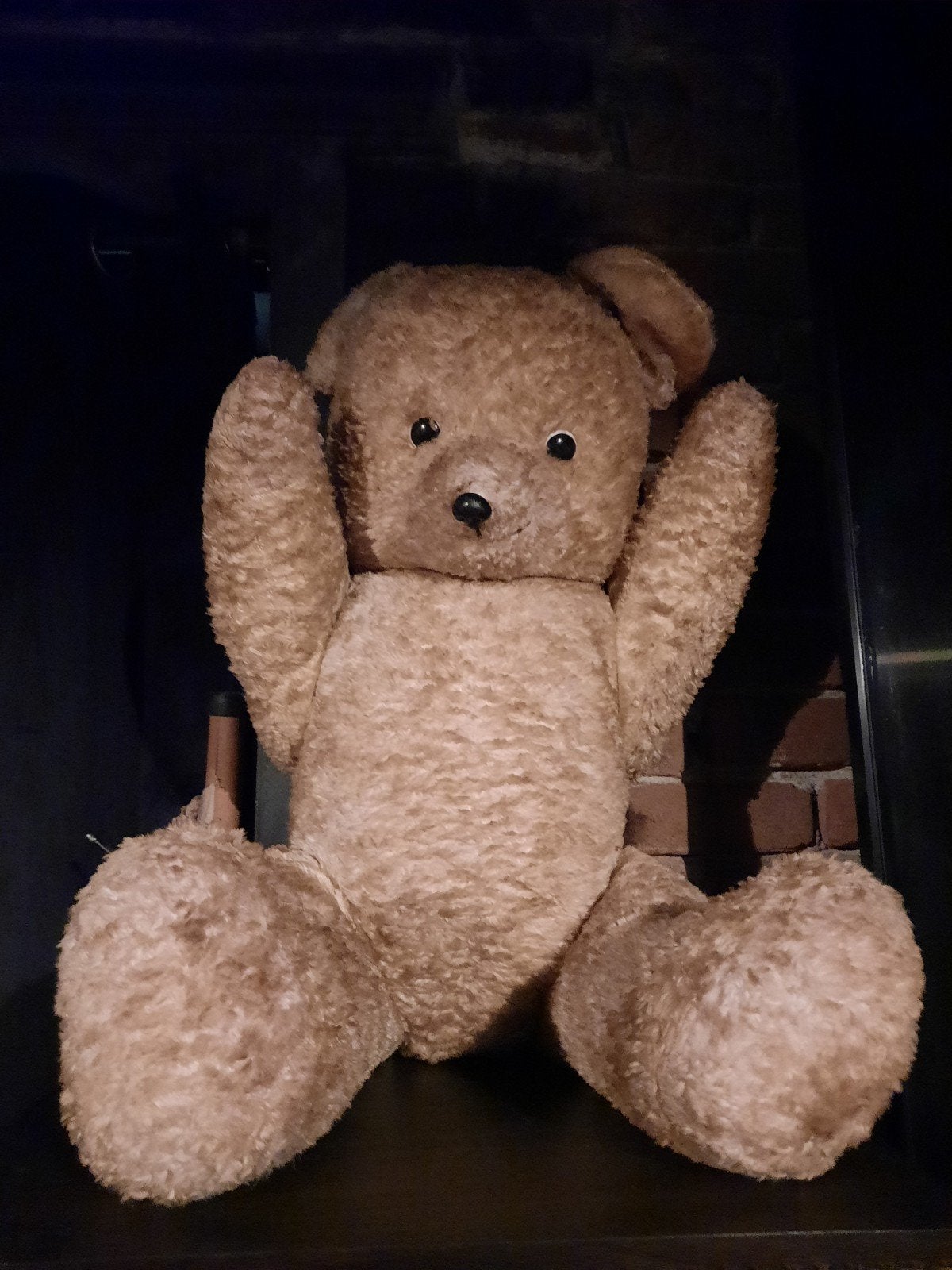 Oude beer teddybeer brocante speelgoed, Ophalen of Verzenden, Zo goed als nieuw, Stoffen beer, Overige merken
