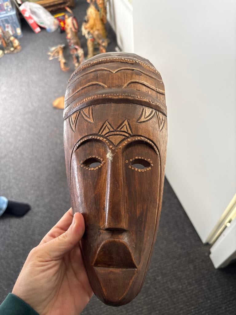 Houten masker, Ophalen of Verzenden