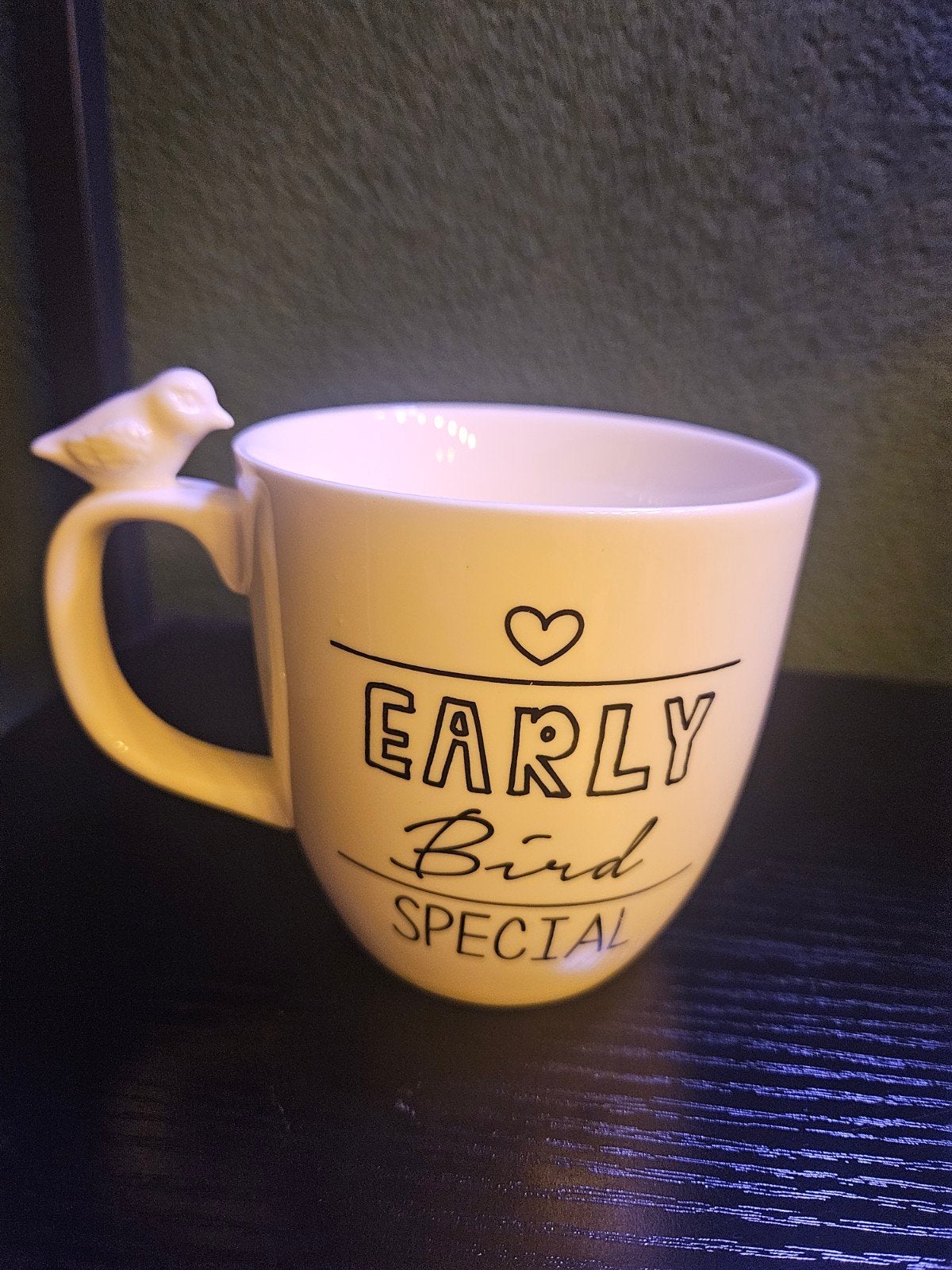 Riviera Maison Early Bird Special Mok met vogeltje, Ophalen, Gebruikt, Keramiek, Mok