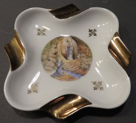Asbak Lourdes., Ophalen of Verzenden