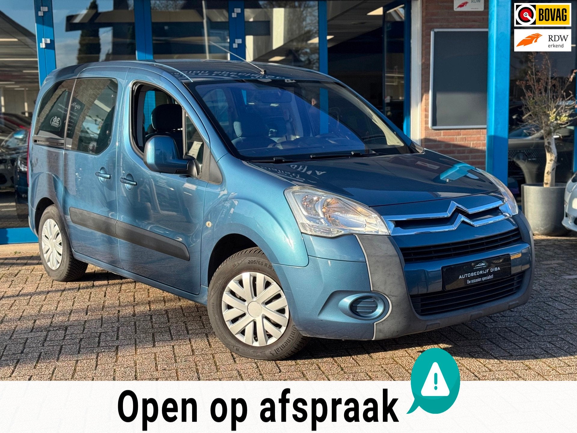Citroen BERLINGO 1.6-16V Multispace 2008 BLAUW AIRCO APK NAP, Voorwielaandrijving, Dealer onderhouden, Stof, Gebruikt
