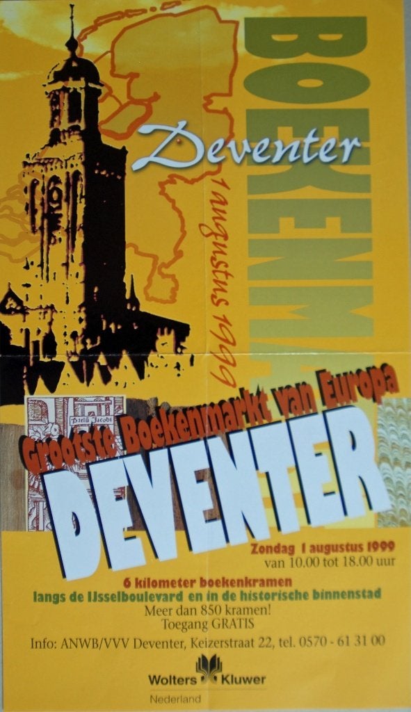 poster Deventer boekenmarkt, Ophalen of Verzenden, Zo goed als nieuw, A1 t/m A3, Film en Tv