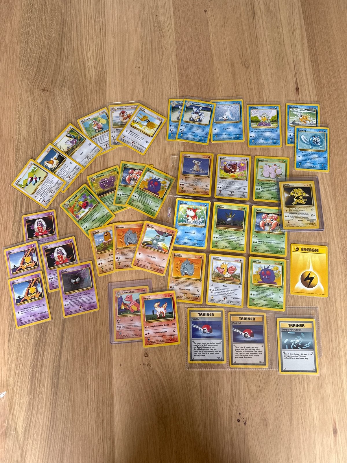 Pokémon kaarten Nederlands Base Set & Jungle 1995, 96, 98, Ophalen of Verzenden, Gebruikt, Meerdere kaarten