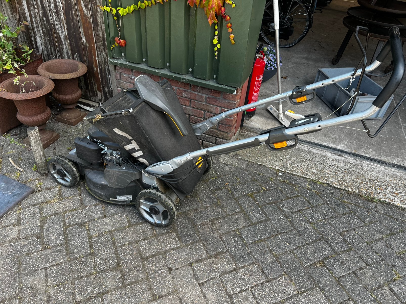 Stiga mp2504 svq opknapper, Tuin en Terras, Verticuteermachines, Ophalen, Zo goed als nieuw, Benzine