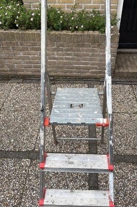 Klustrap 6 tredes tot 2 meter, Doe-het-zelf en Verbouw, Ladders en Trappen, Trap, Ophalen of Verzenden, Zo goed als nieuw, Opvouwbaar of Inschuifbaar