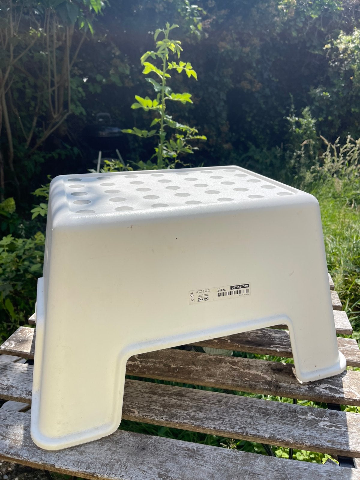 IKEA witte opstapkruk / kunststof krukje, Ophalen, Zo goed als nieuw, Kunststof