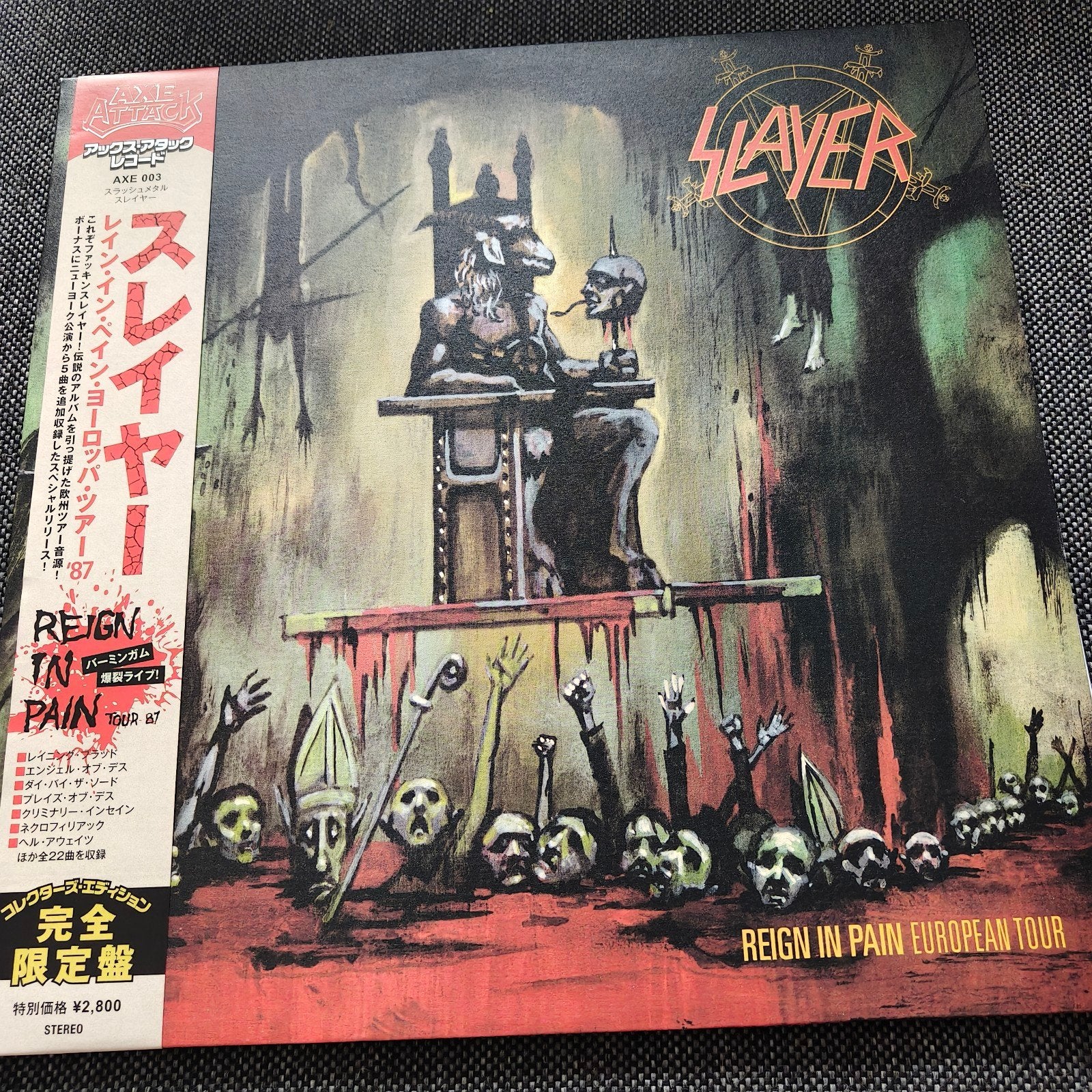 Slayer - Reign in Pain European Tour '87 (Rode Vinyl LP), Ophalen of Verzenden, Zo goed als nieuw, Heavy metal