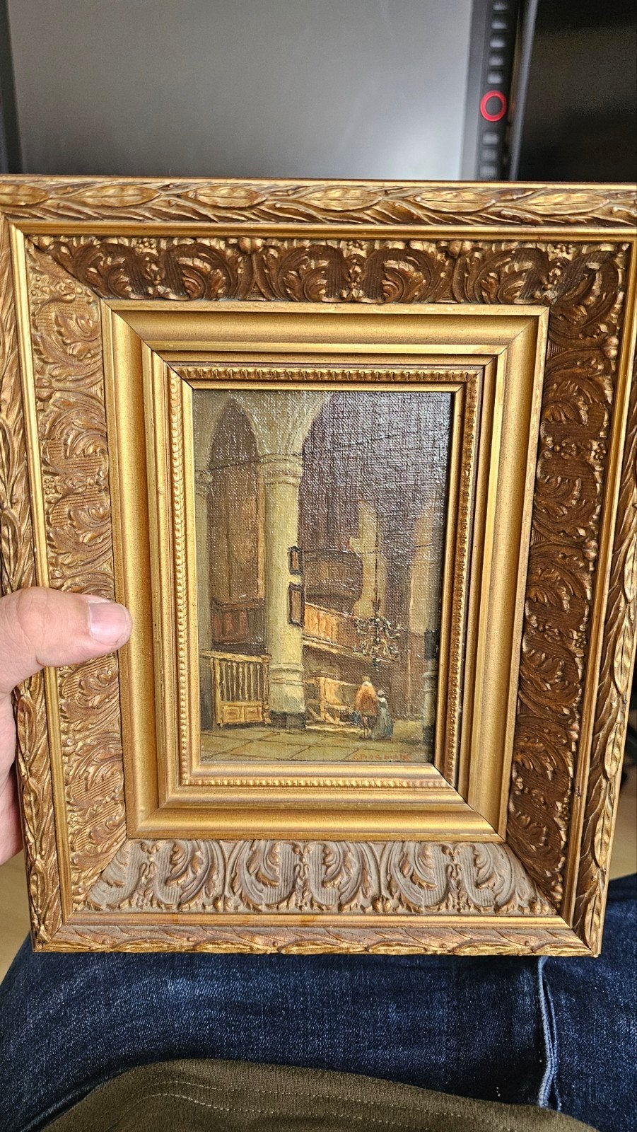 Johannes Bosboom? Gesigneerd kerkinterieur onderzoeksobject, Antiek en Kunst, Ophalen of Verzenden