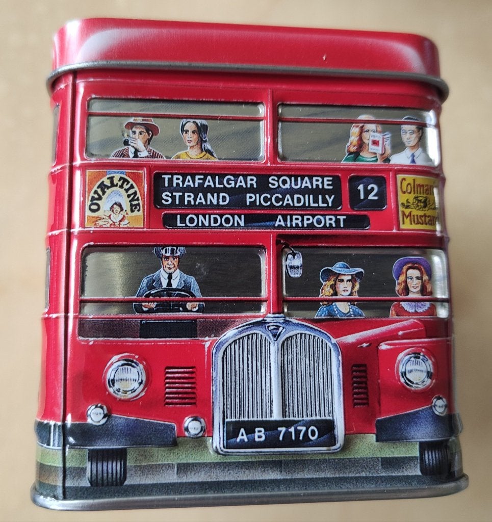 spaarpot LONDON verzekeringen , Transport double Decker bus, Ophalen of Verzenden, Zo goed als nieuw, Metaal of Blik, Vervoermiddel