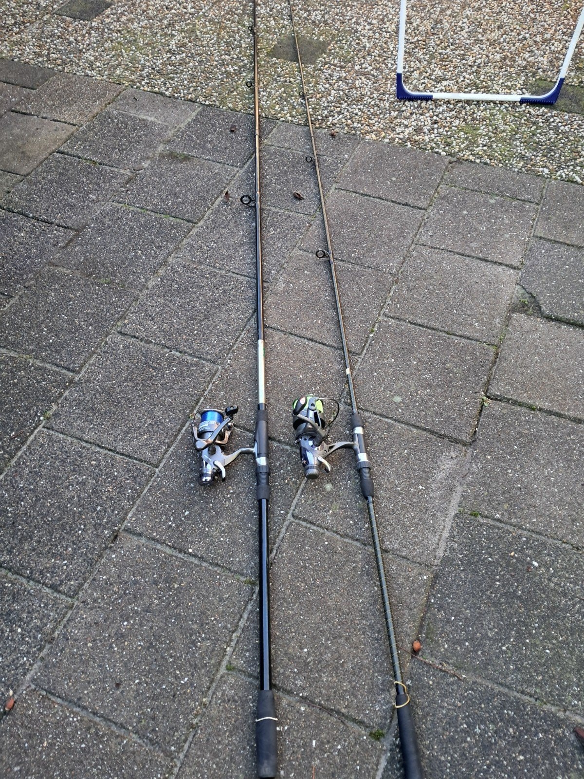 twee karper hengels bieden, Watersport en Boten, Ophalen, Werphengel