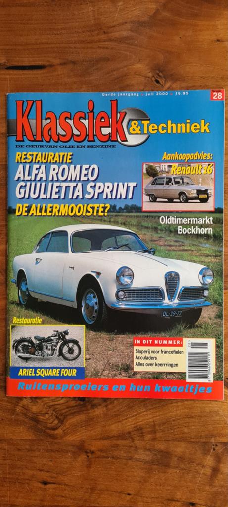 Klassiek & Techniek & Motor Klassiek - Alfa Romeo Giulietta, Ophalen of Verzenden, Gelezen, Alfa Romeo, Verschillende auteurs