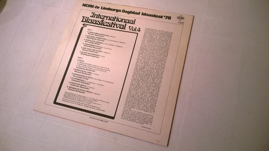 Internationaal Blaasfestival vol.4, Cd's en Dvd's, Ophalen, Gebruikt, 12 inch