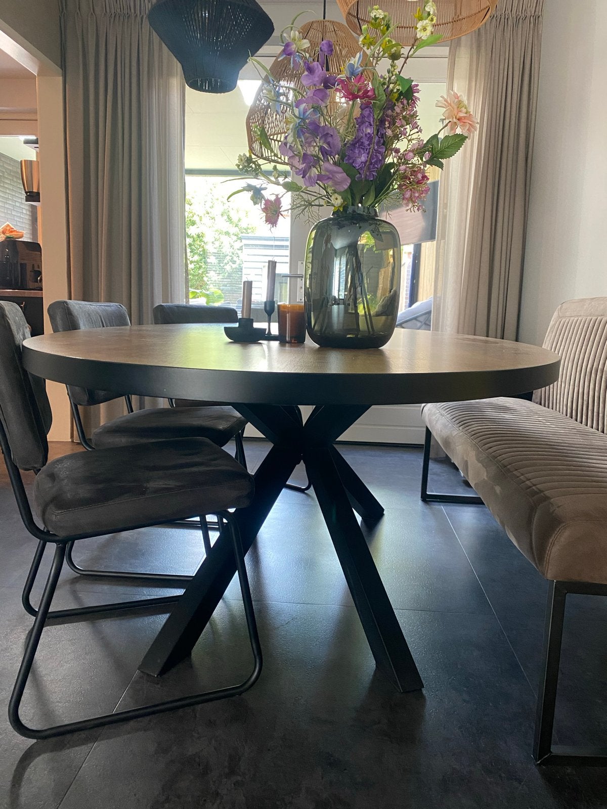 Stijlvolle Grote Ovale Eettafel 250x128cm, Ophalen, 100 tot 150 cm, 200 cm of meer, Zo goed als nieuw