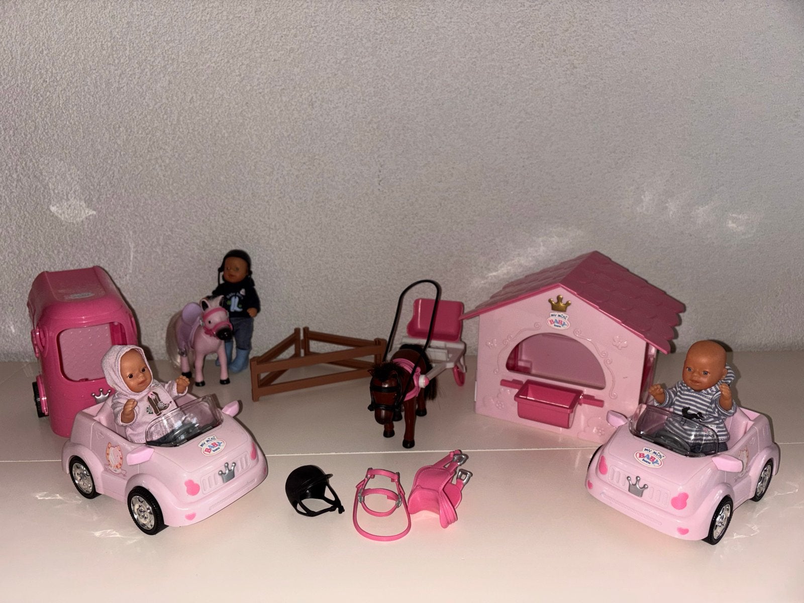 Baby Born poppen (13 cm) met uitgebreide paardenset, Ophalen of Verzenden, Gebruikt, Babypop