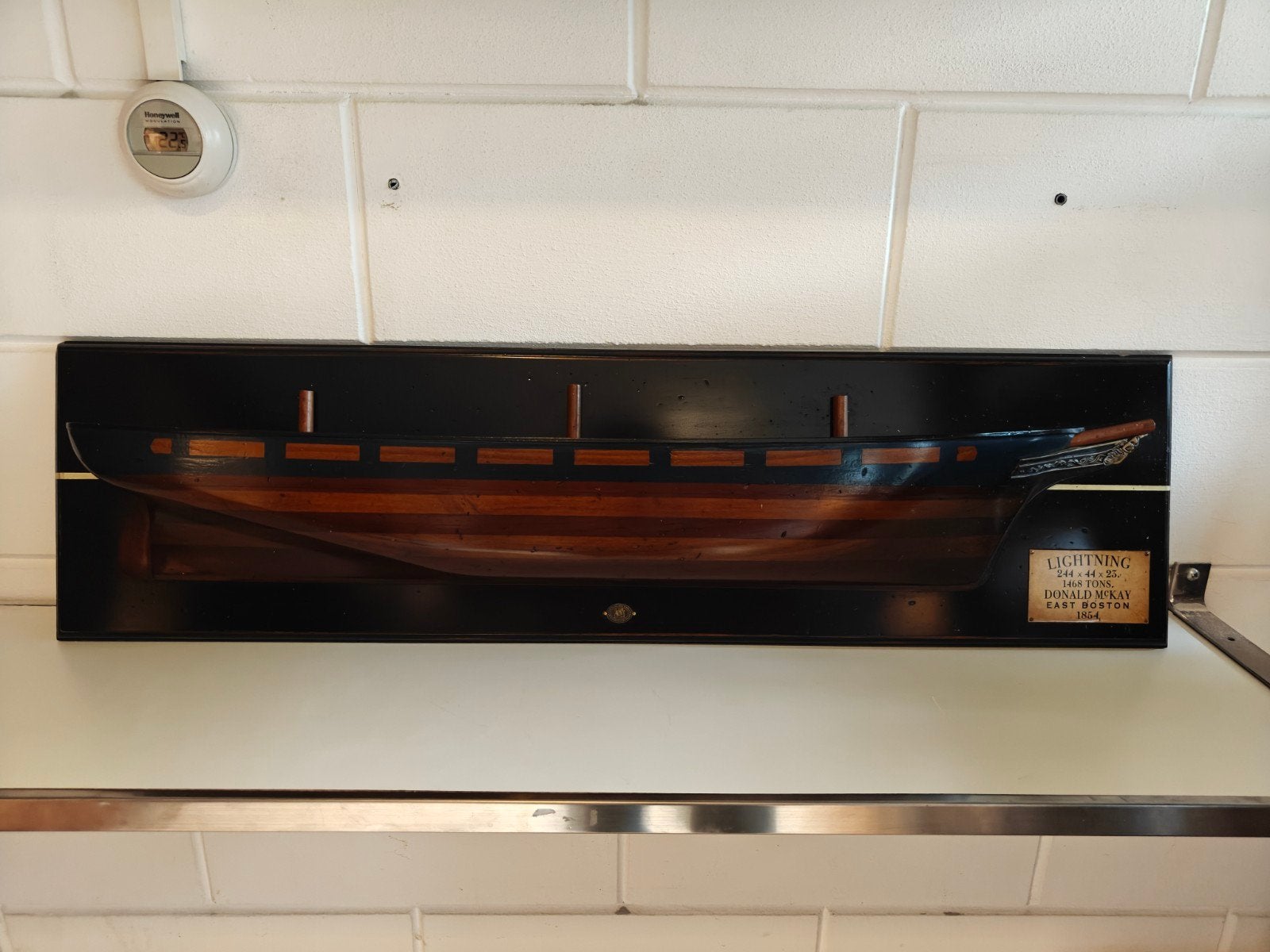 XXL Half model Clipper in vintage staat 94x 25x 9 cm, Hobby en Vrije tijd, Modelbouw | Boten en Schepen, Overige merken, Gebruikt