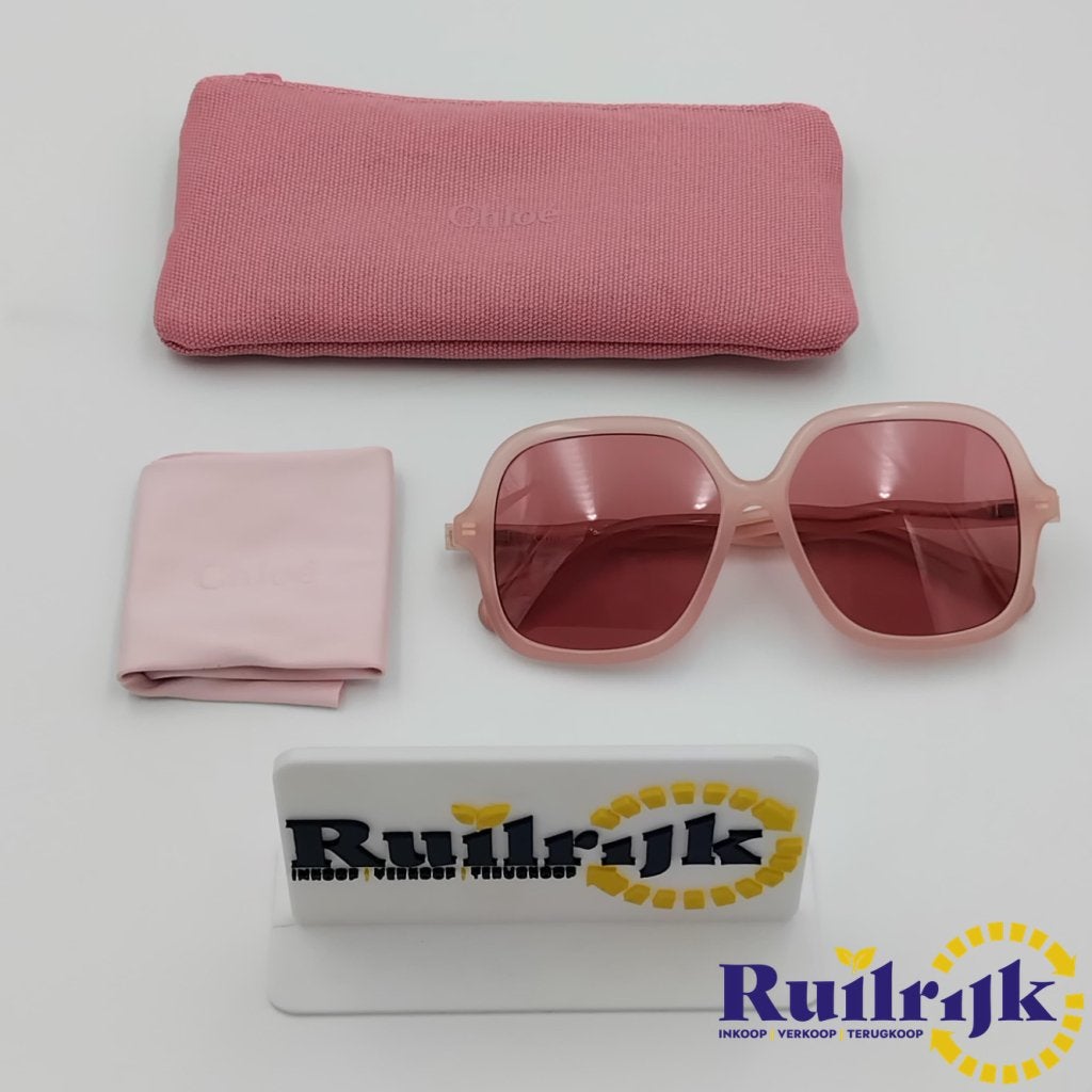 Chloé CC0009SA 003 roze dames zonnebril - Compleet als nieuw, Chloe, Nieuw, https://www.chloe.com/contactus, 5 Avenue Percier, 75008 Parijs, Frankrijk