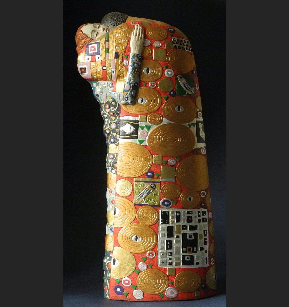 Te koop beeld de Vervulling van Klimt, Antiek en Kunst, Kunst | Beelden en Houtsnijwerken, Ophalen of Verzenden