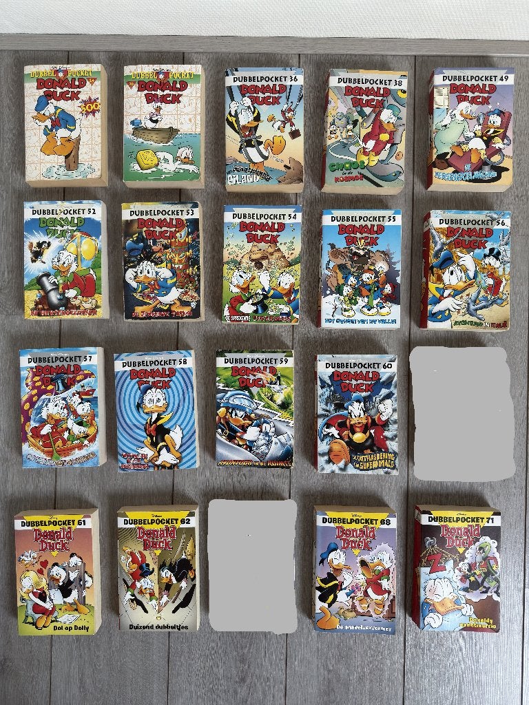 Donald Duck pockets! Dubbel-Thema-Extra-History-Katrien, Meerdere stripboeken, Ophalen of Verzenden, Gelezen, Donald Duck