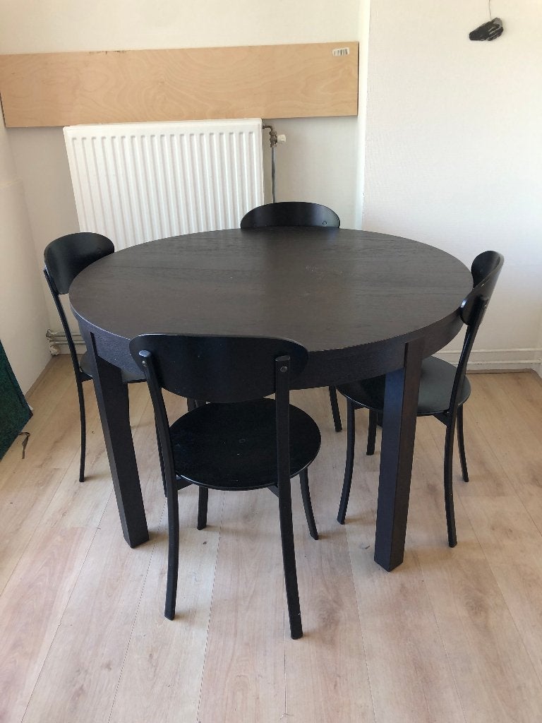 Uitschuifbare eettafel, 4 - 6 personen, Ophalen, Gebruikt, Rond, Modern