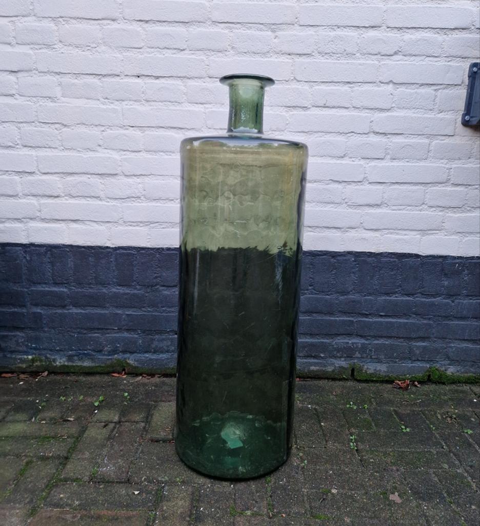 Grote groene glazen vaas mica decorations guan fles vaas, Ophalen, 75 cm of meer, Groen, Glas