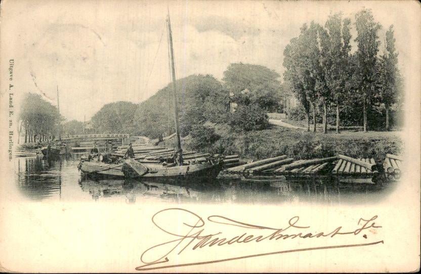 Harlingen, Ophalen of Verzenden, Voor 1920, Gelopen, Friesland