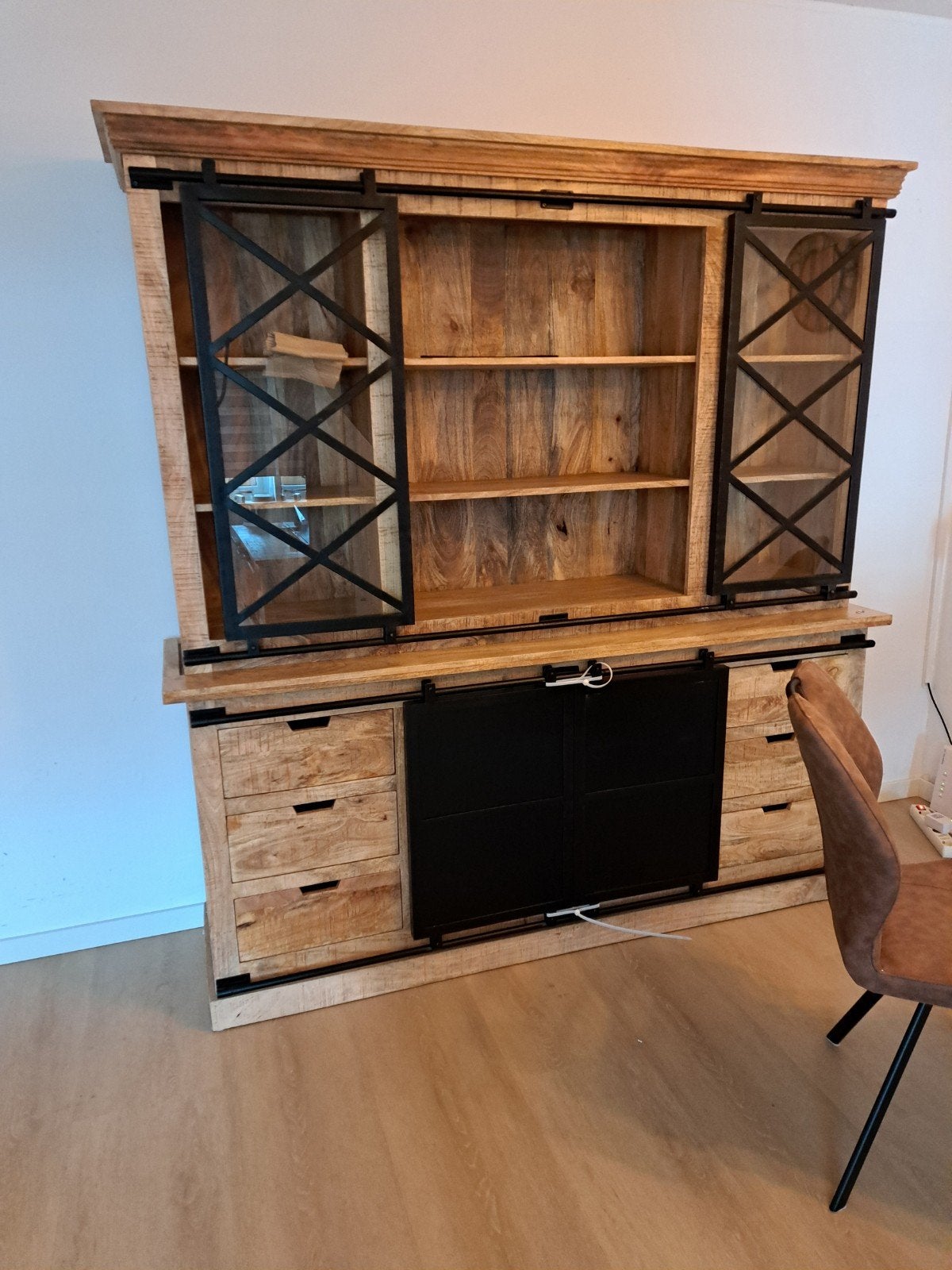 Haco Duiven dressoir/vitrinekast met gebroken glas, Huis en Inrichting, Kasten | Dressoirs, Ophalen, Nieuw, 25 tot 50 cm, Glas