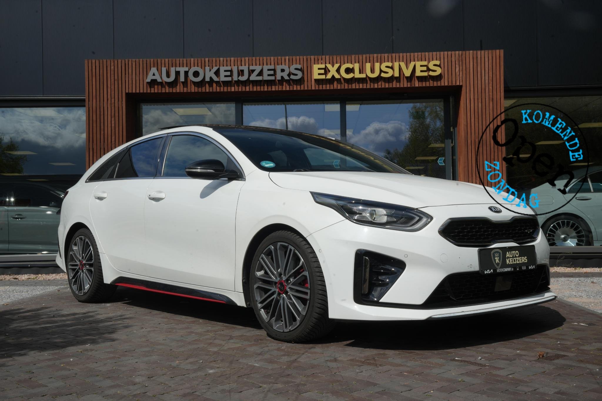 Kia ProCeed 1.6 T-GDI GT Panoramadak JBL Sportstoelen Camera, Stof, Gebruikt, Wit, Geïmporteerd