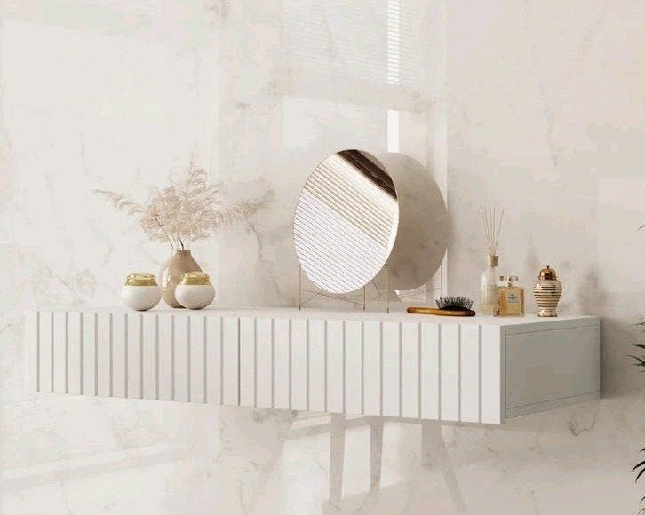 Zwevende Kaptafel Zwart met 2 Lades - 100x41 cm, Ophalen, 50 tot 100 cm, Minder dan 100 cm