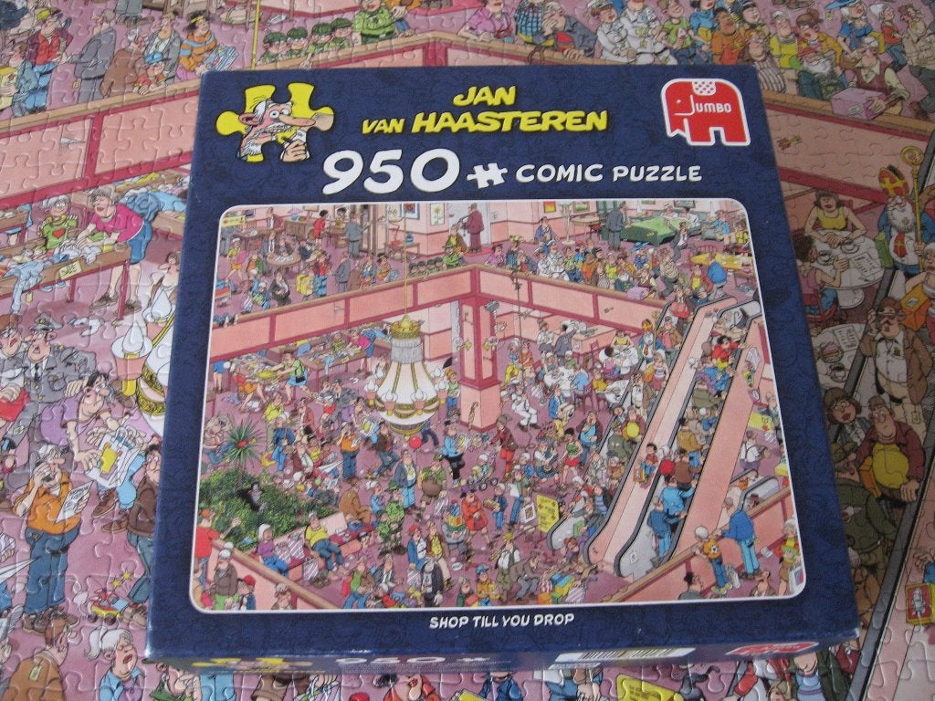 Jan van Haasteren SHOP TILL YOU DROP 950 stukjes, Ophalen of Verzenden, 500 t/m 1500 stukjes, Gebruikt, Legpuzzel