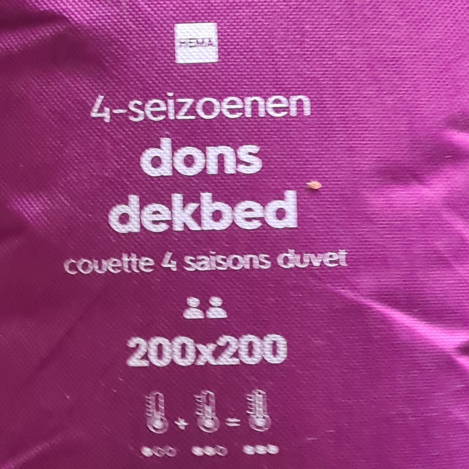 Nieuw  200 / 200 ,4-seizoenen dons dekbed 200x200, Ophalen of Verzenden
