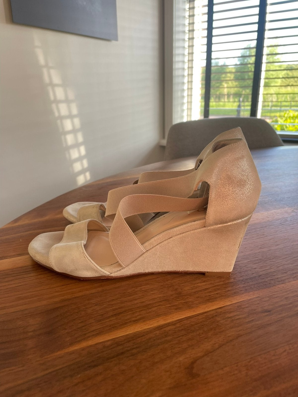 Leren sleehakken mt 39 izgs Unisa, Overige kleuren, Gedragen, Sandalen of Muiltjes, Ophalen of Verzenden