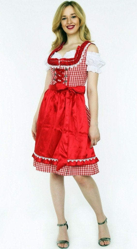 3-delige dirndl maat 36 tm 42 Katoen NIEUW, Maat 42/44 (L), Nieuw, Ophalen of Verzenden, Overige thema's