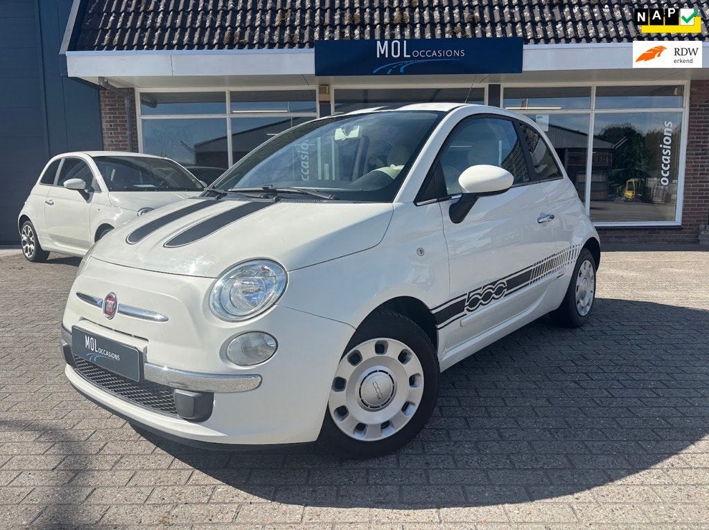 Fiat 500 1.2 Pop Auto | Airco | NW APK | Beige Bekleding | N, Auto's, Euro 5, 1242 cc, 4 cilinders, Wit