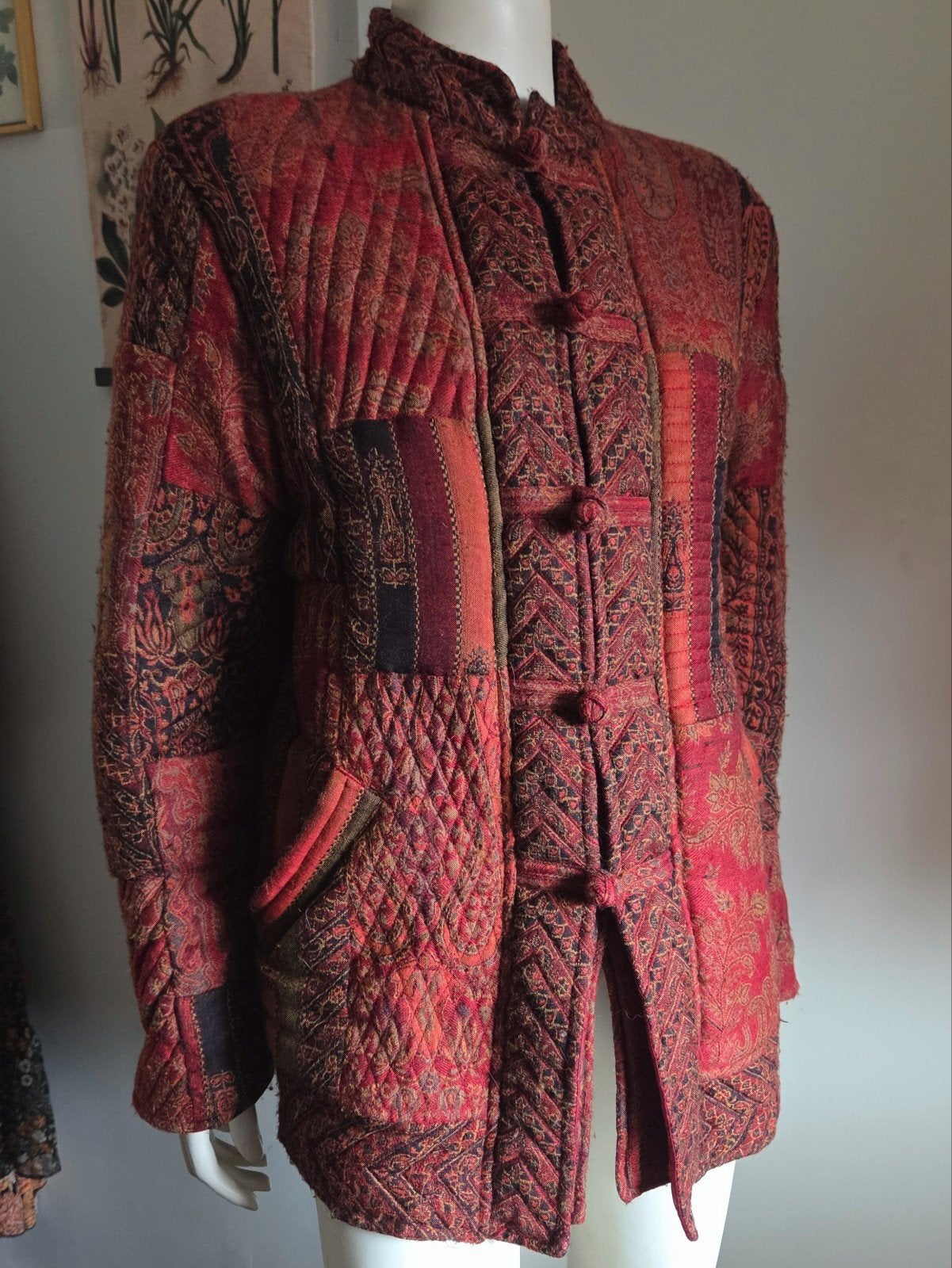 Vintage 90's gewatteerde tussenjas maat 40, Maat 38/40 (M), Ophalen of Verzenden, Vintage, Gedragen