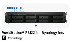 “RS1221+ Synology 8 Bay NAS 32GB Memory”, Ophalen of Verzenden, Gebruikt