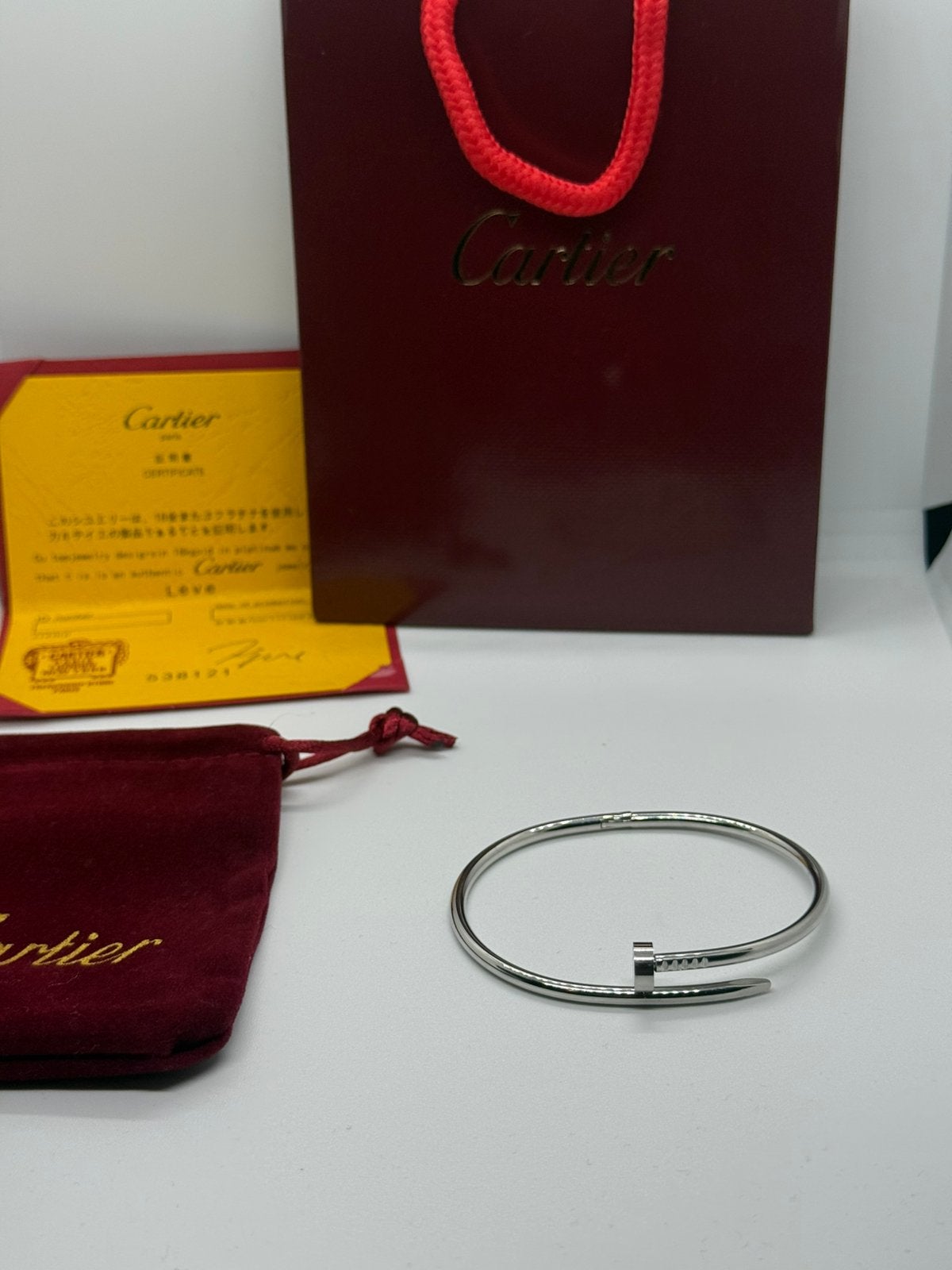 CARTIER SPIJKER ARMBAND, Ophalen of Verzenden, Zo goed als nieuw, Zilver