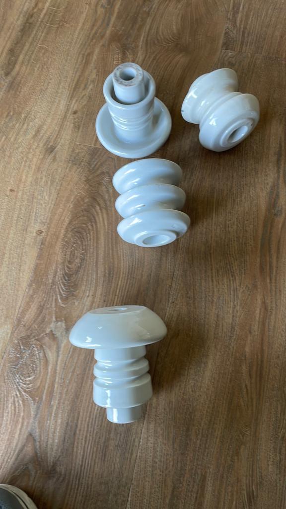 Vintage porseleinen isolatoren - set van 4, Antiek en Kunst, Ophalen